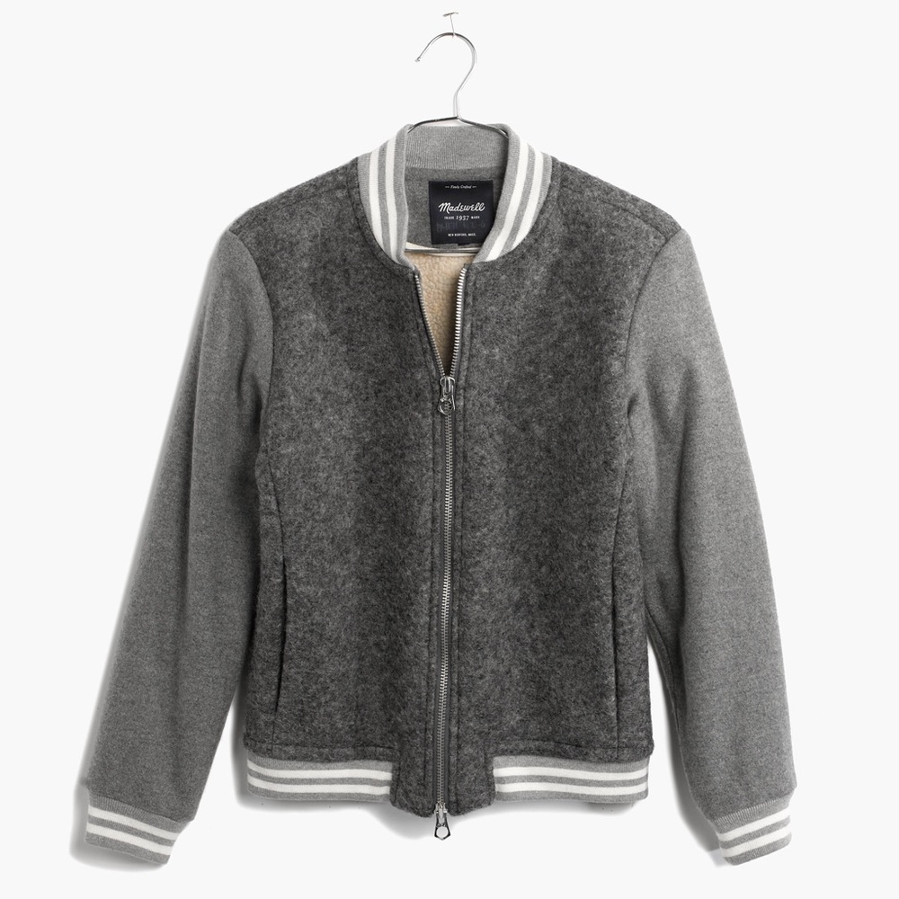 Madewell Dugout Varsity Bomber Jacket